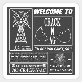 Crack N Ag (White) Sticker